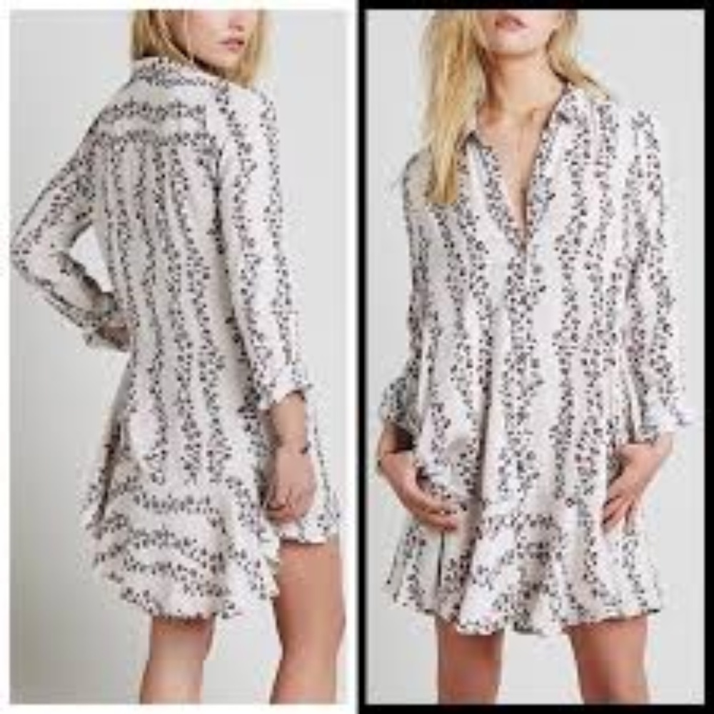 free people slubby shirt dress